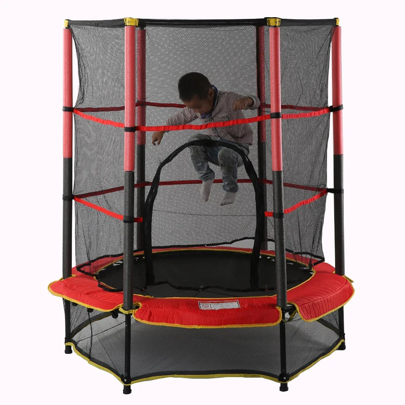 Children Jumping Trampoline Bed with Protective Net Environmental Protection Safety Household Fitness Equipment | Спорт и