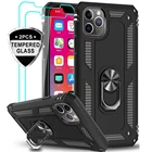 Чехол для iPhone 11 Pro X XR XS Max 6 6S 7 8 Plus, военный класс 15 футов. Защитный чехол-подставка с магнитным креплением для автомобиля