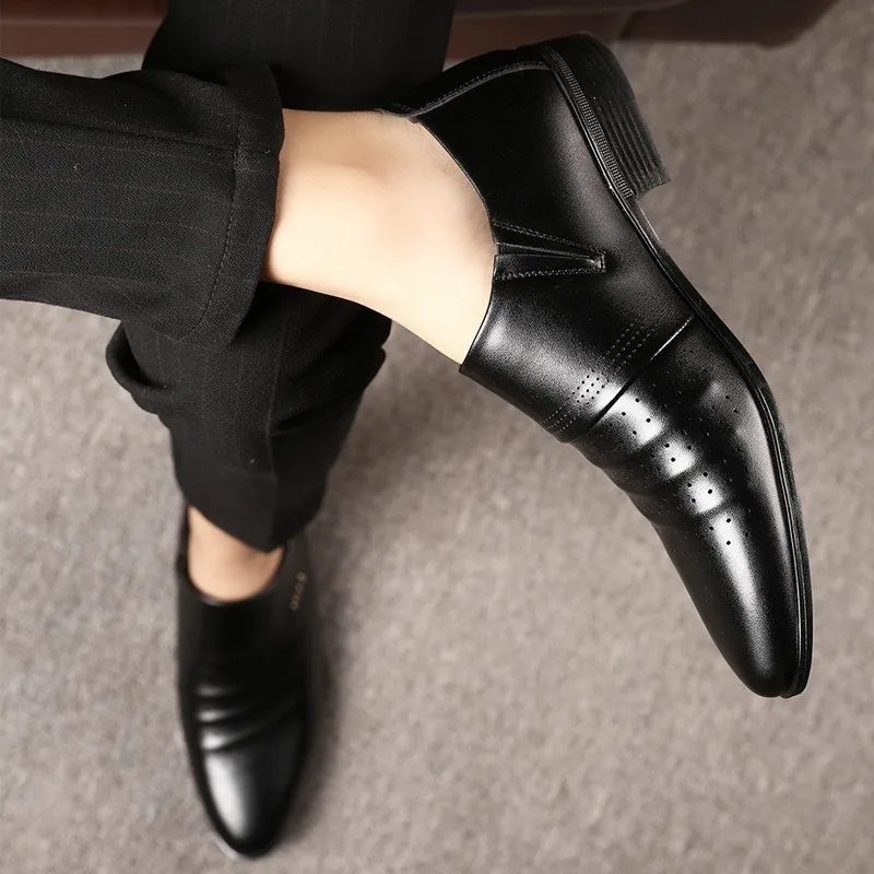 Туфли Mazefeng мужские кожаные роскошные брендовые дышащие мокасины без застежки