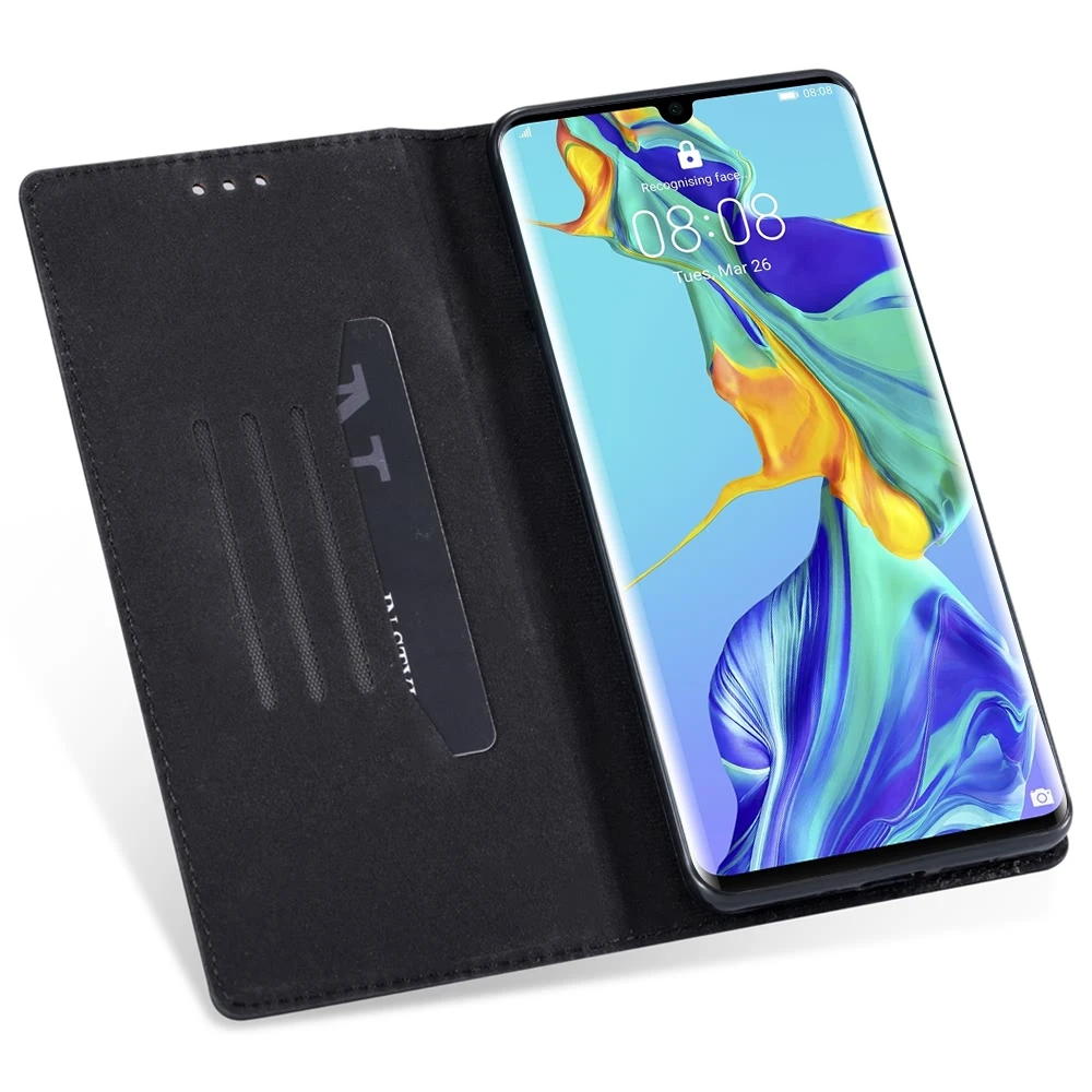 LLZ.COQUE Чехол книжка из углеродного волокна для телефона Huawei P30 Pro P20 Lite P10 P9 P8 P Smart Mate