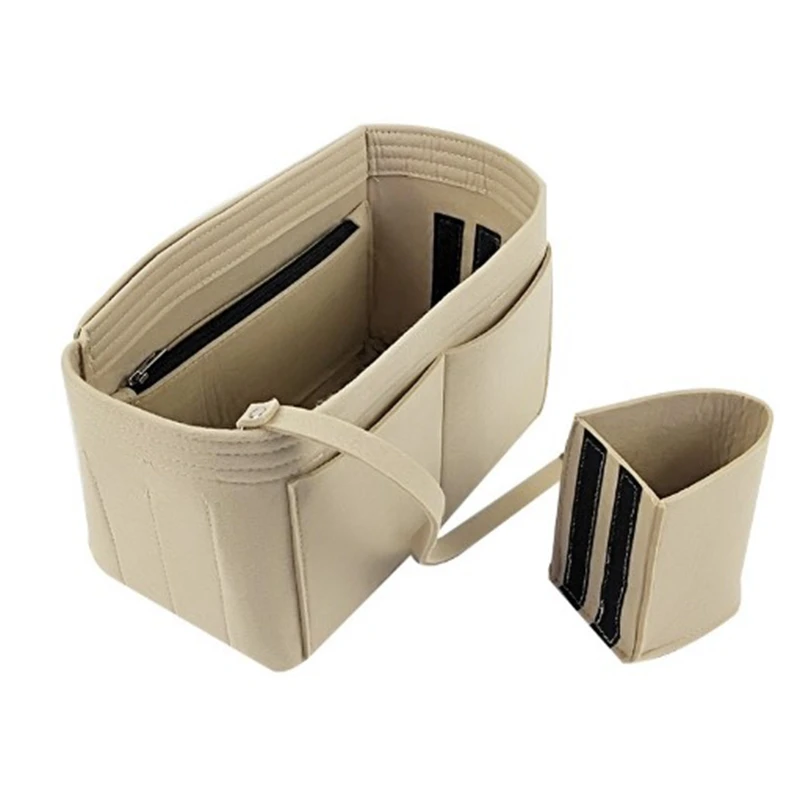 Сумочка органайзер вставка для макияжа войлочная сумка Органайзер на молнии и