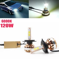 2x h4 120w 12000lm 6000k led fog light bulb headlight waterproof fit for car motorcycle new