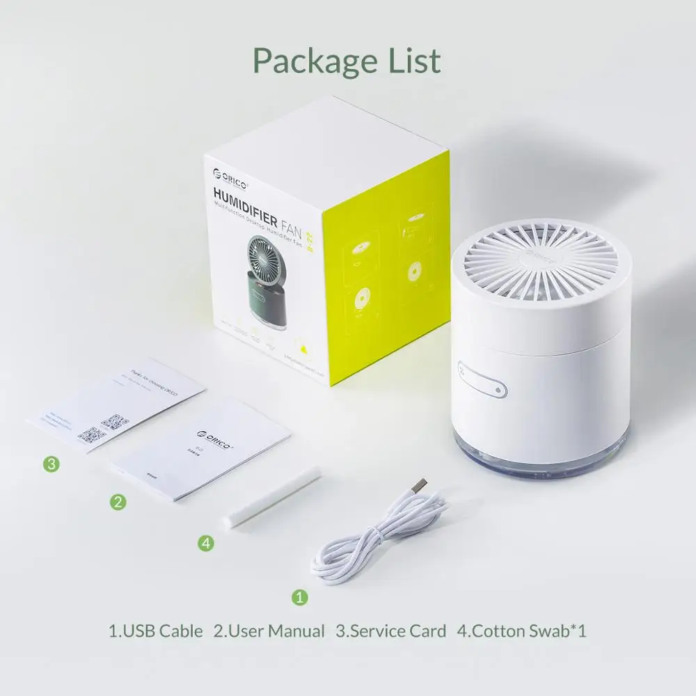 ORICO Портативный USB Вентилятор Кулер регулируемый светодиодный настольный