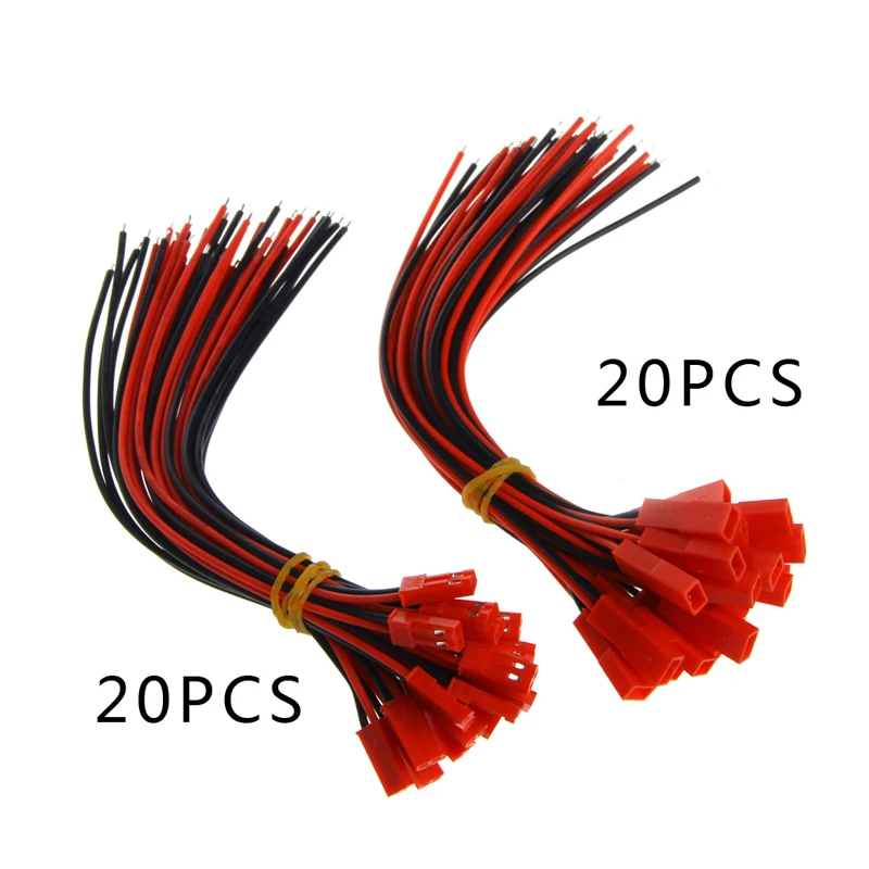 

20 Set 150mm Male Female JST Plug 2-pin Connector Cable Wire For RC Lipo Battery R9JD