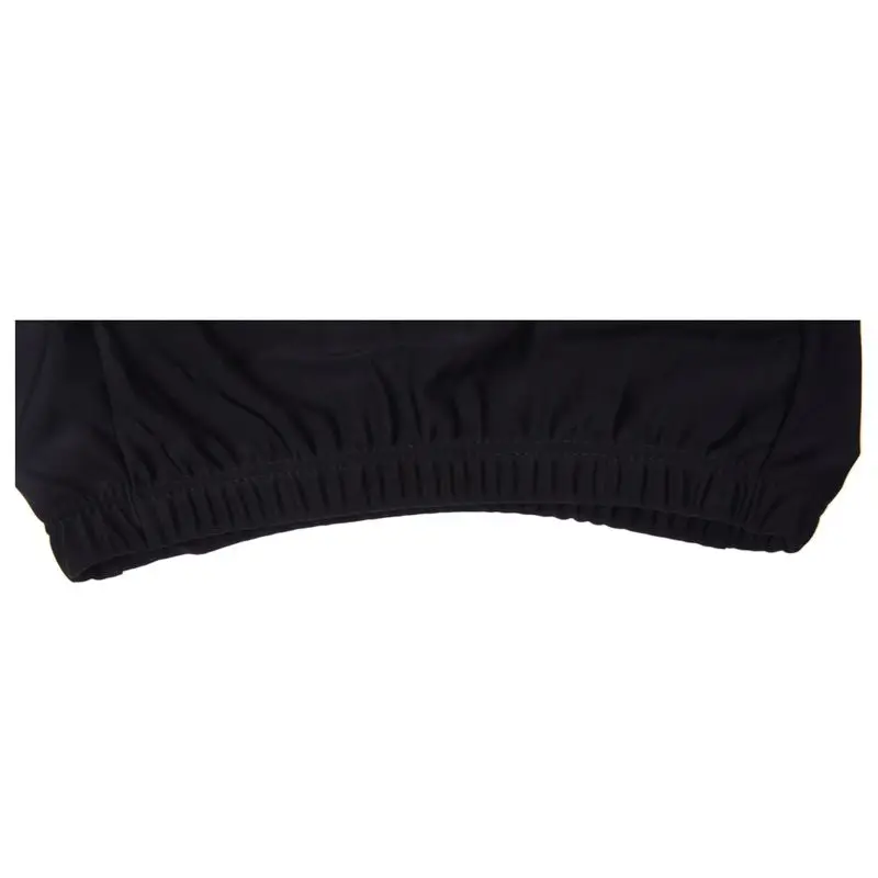 XSXS Женская Мужская эластичная шапочка для купания из полиэстера черная