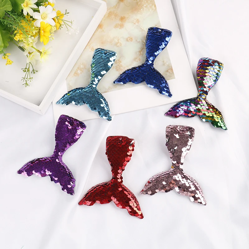 1 шт. Beatifully хвост русалки дизайн модные весы Блестки для волос Женские туфли на