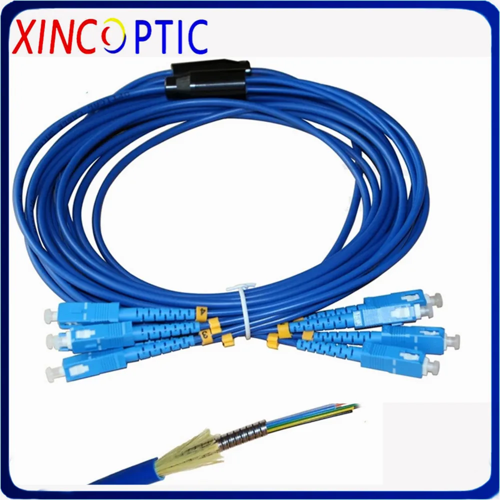 4-ядерный бронированный патч-корд 7 м однорежимный SM пвх Jacke SC LC FC ST 4-волоконный