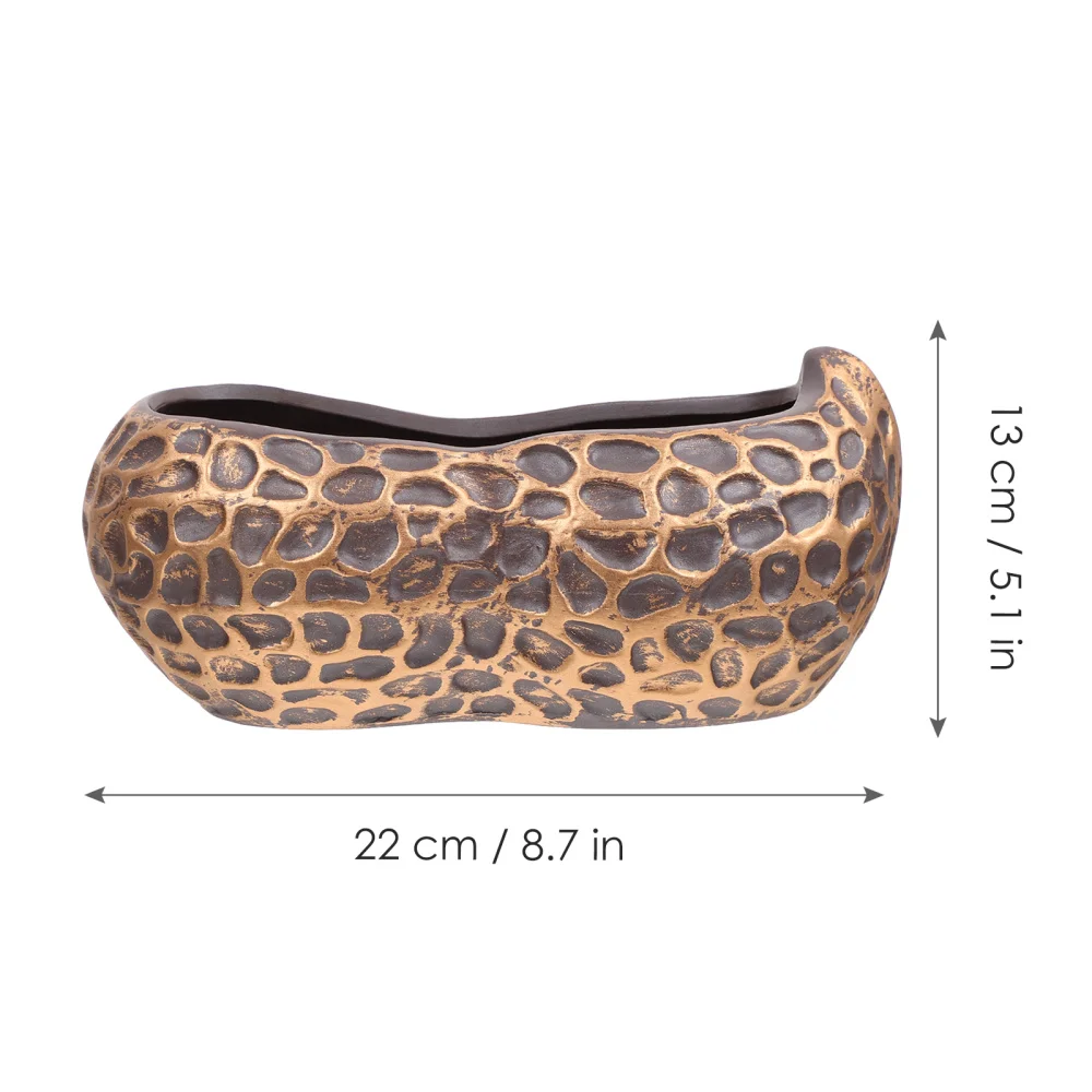 

Peanut Shaped Ceramic Flowerpot Creative Bonsai Pot Desktop Plant Container