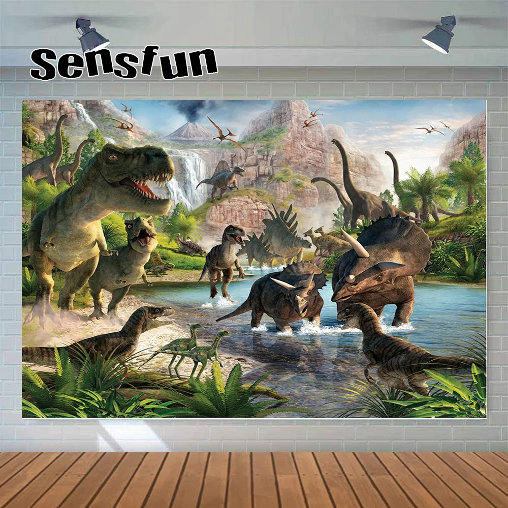 Декорации для фотосъемки мальчиков на день рождения Sensfun мир Юрского периода |