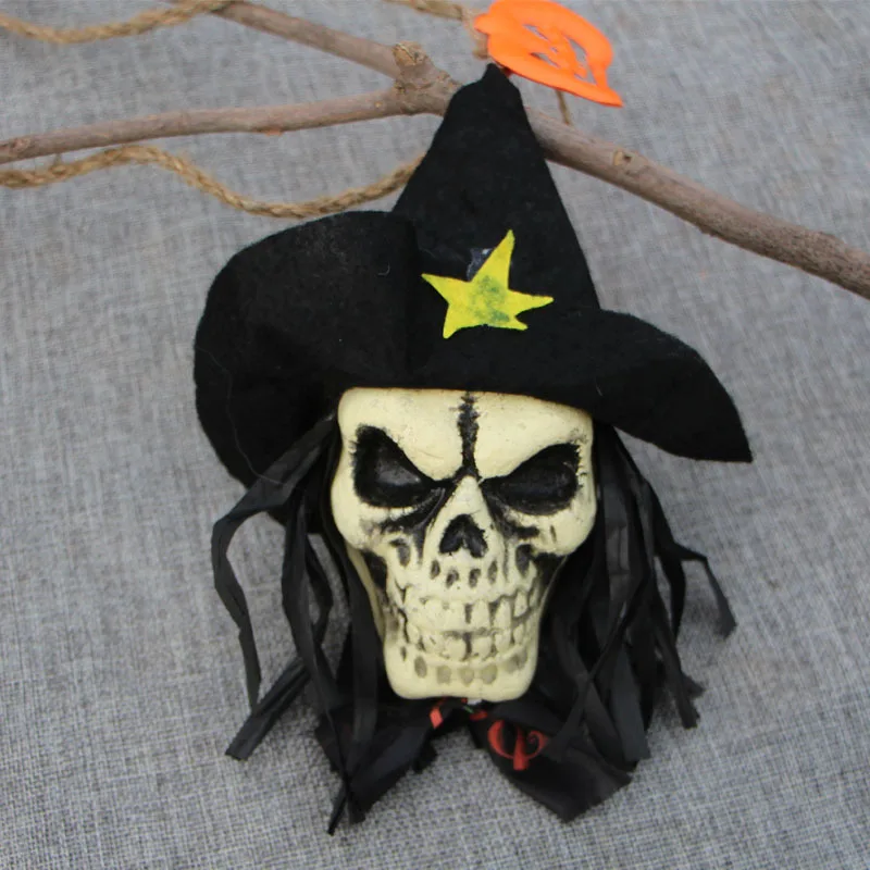 

Halloween Props Cloth Skull String Bar Chamber Decoration Props Pendant for Spirit Festival Supplies Props Wholesale