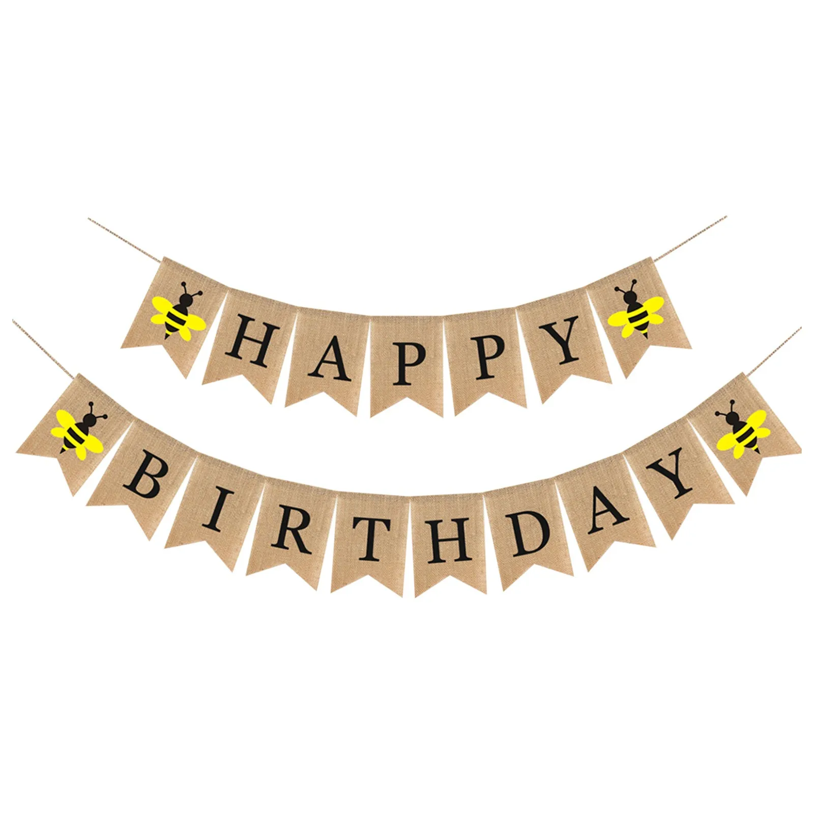 

New Bee Linen Banner First Birthday Party Decorations Set For Baby Party Supplies Hanging Pendant Wall Room Home Decor #BL1