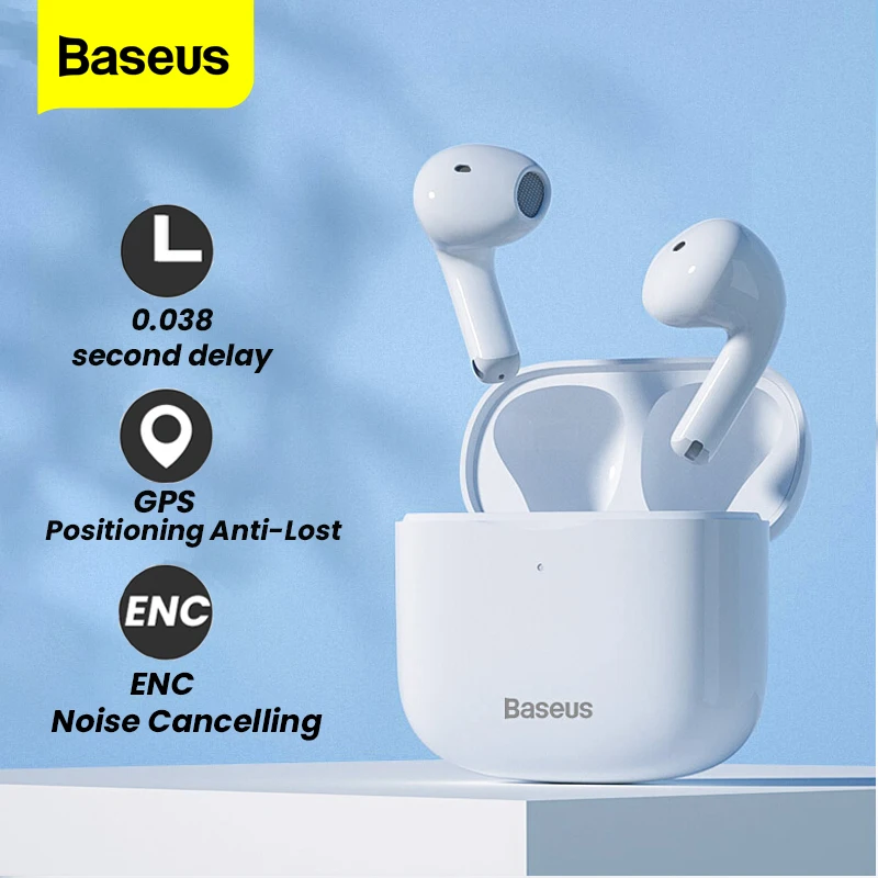 Baseus E3 настоящие беспроводные наушники TWS Bluetooth с микрофоном HD стереонаушники для