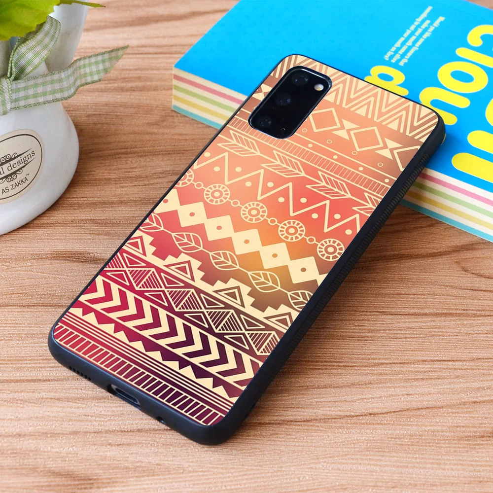 

For Samsung Galaxy Aztec pattern Soft TPU border Samsung Galaxy Case