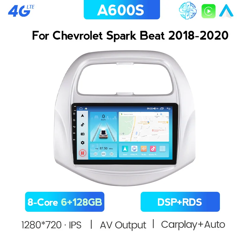 Автомагнитола для Chevrolet SPARK Beat 2019 2020 Android мультимедийный видеоплеер навигация GPS