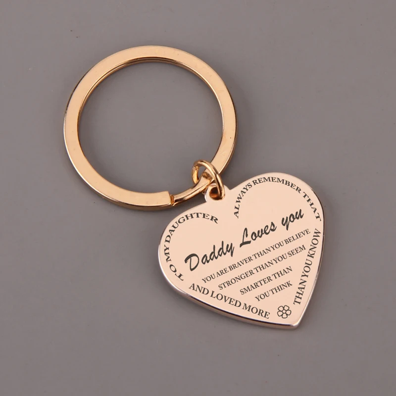 Брелок с надписью Моя дочь Ювелирное Украшение подвеской в виде сердца