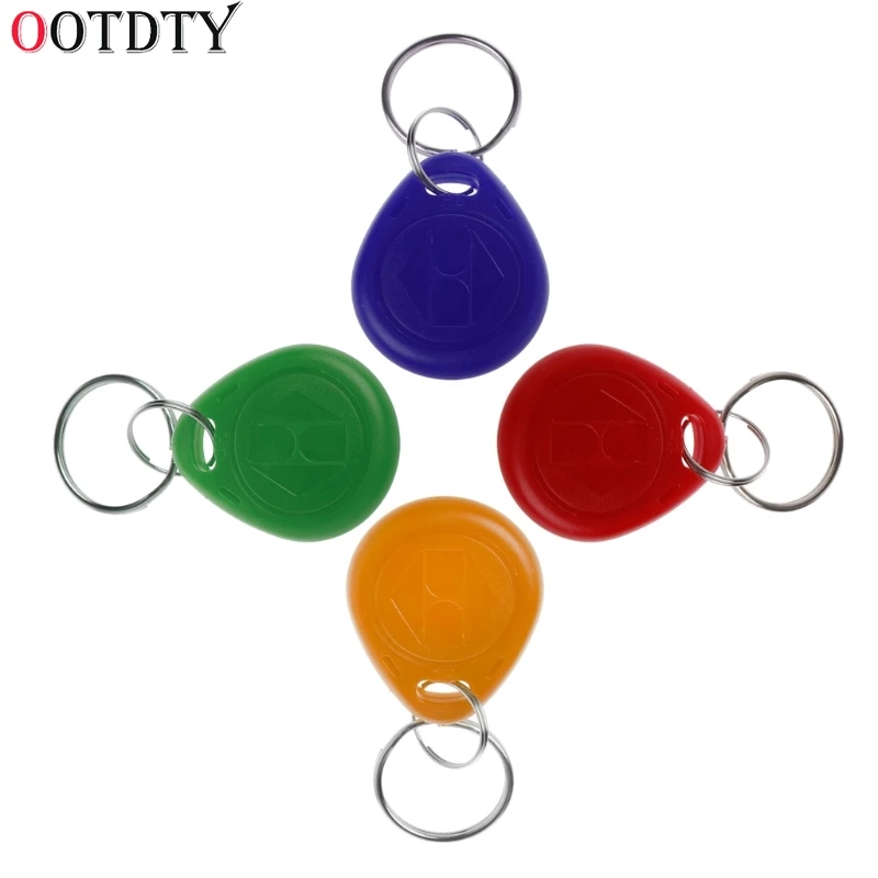 

OOTDTY 125Khz Writable Copy Cards Proximity ID Card Access Tags Key Fob For RFID Copier