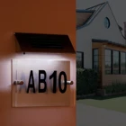 Светодиодный настенный светильник на солнечной батарее, лампа из нержавеющей стали для уличных квартир, домов, крыльцов, с подсветкой, 21*15 см