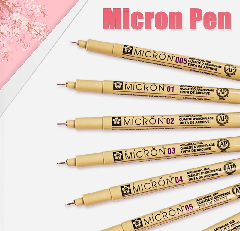 Набор маркеров ручка Pigma micron 0,45 мм 0,25 мм водонепроницаемый маркер для рисования манга крючок линии товары для рукоделия маркер