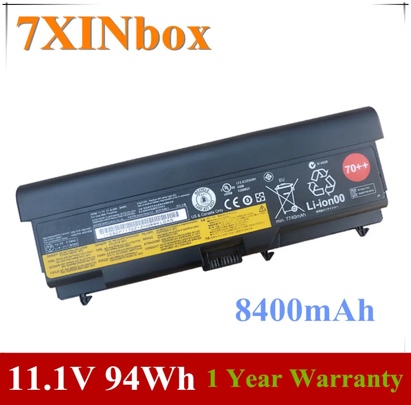 7XINbox 11 1 V 8400mAh 94wh 45N1011 Аккумулятор для ноутбука Lenovo ThinkPad T410 T420 T430 W530 W510 T510 T530 W520 SL410 L530