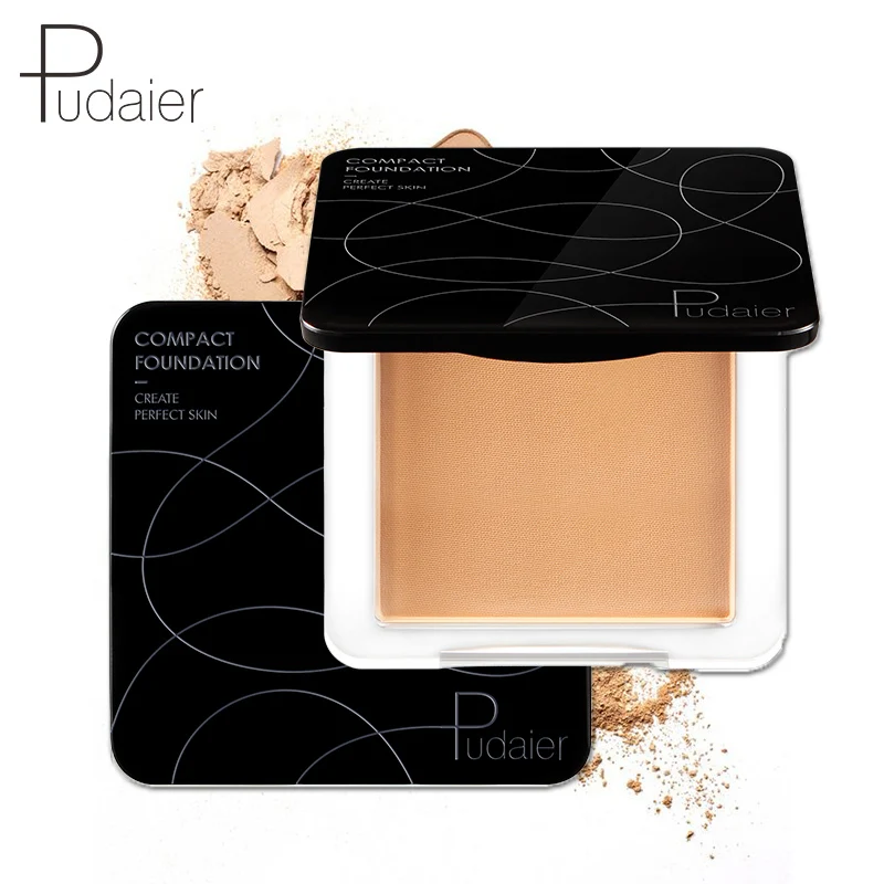 

Pudaier Soft Natural Makeup Powder Face Oil-control Mineral Face Powder Compact Foundation translucent powder Pressed With Puff