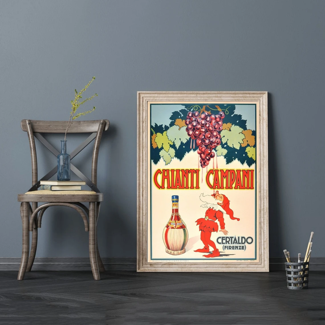

Italy Chianti Campani Poster Art Poster Print Alternative Minimalist Gift Home Decor Wall Painting, No Frame