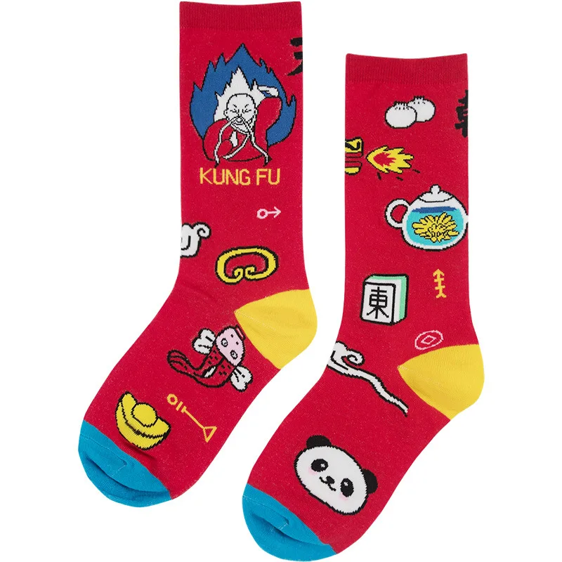 Парные мужские и женские носки трубы оригинальная серия страна осень зима новые