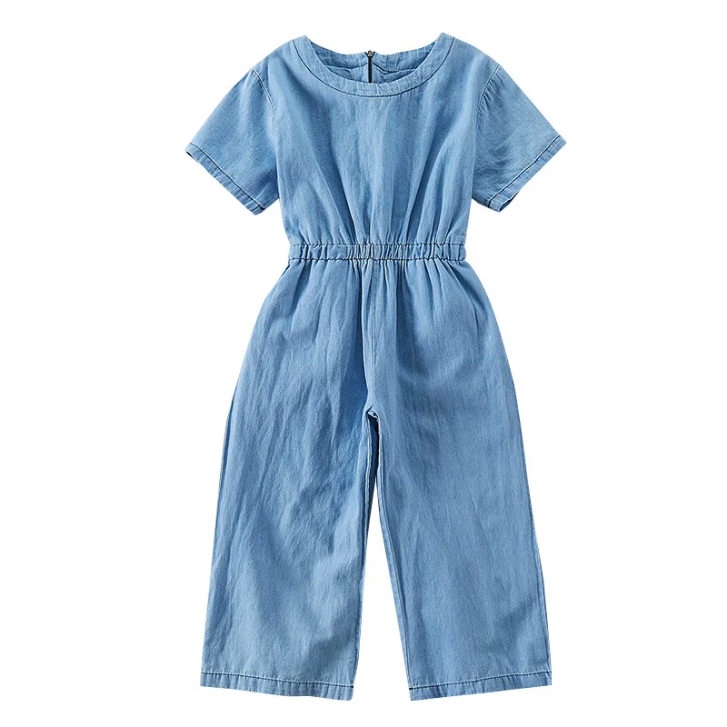 

Children pants 2021 summer new cuhk children's han edition conjoined wide-legged pants thin girl with western style leisure t