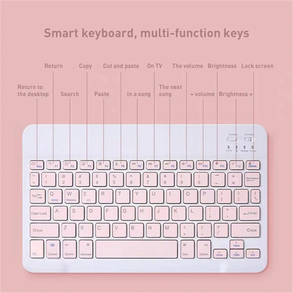 

10Inch Ultra-thin Portable Tablet Wireless Bluetooth Keyboard Dual Modes Mouse Set for iPad Air 3 4 7 8 For iOS Android Windows