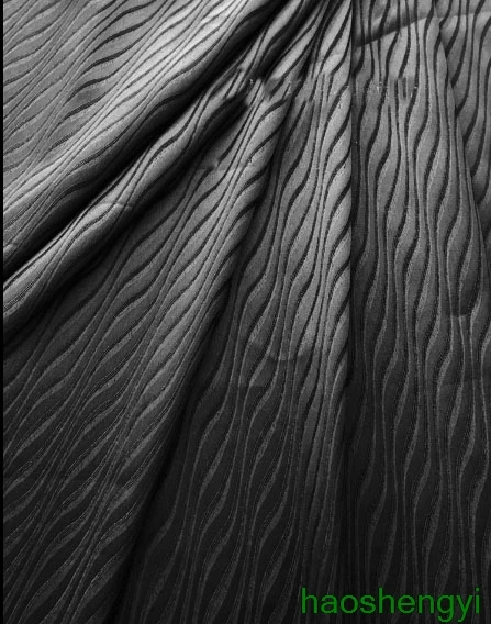 Простая модная жаккардовая ткань с узором в виде вертикальных волн трехмерная