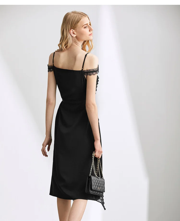 Платье на лямках Amii летнее Новое кружевное платье с поясом и юбкой 11970197 | Женская