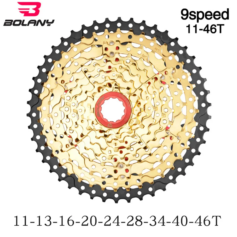 Кассета Bolany mtb 9 скоростей 11-50T 46T 32T Золотой горный велосипед свободный круг в