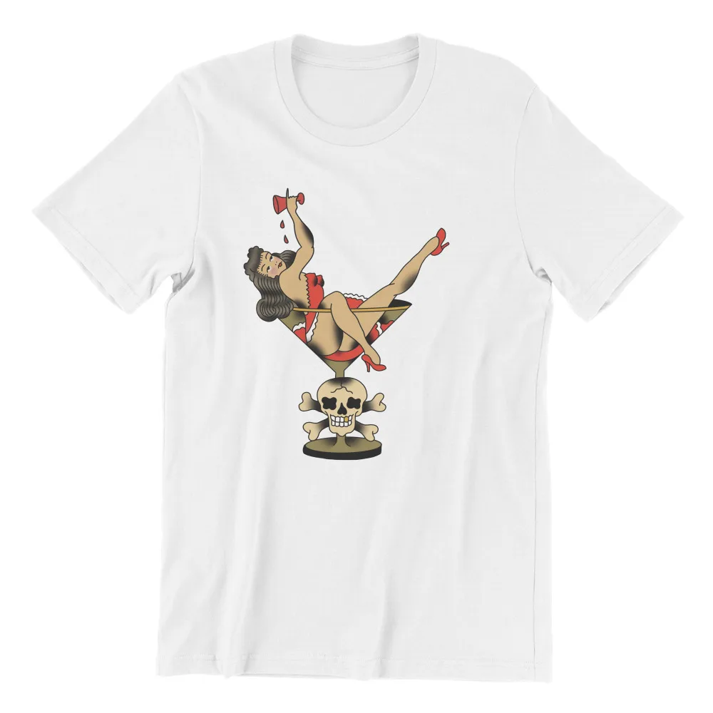 Футболка мужская с круглым вырезом винтажная тенниска из ткани рисунком в стиле