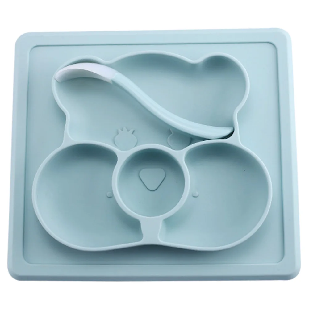 Suction Feeding Tableware Slip Resistant Learning 1set Bear Shaped Baby Waterproof Training Dinner Plate | Мать и ребенок