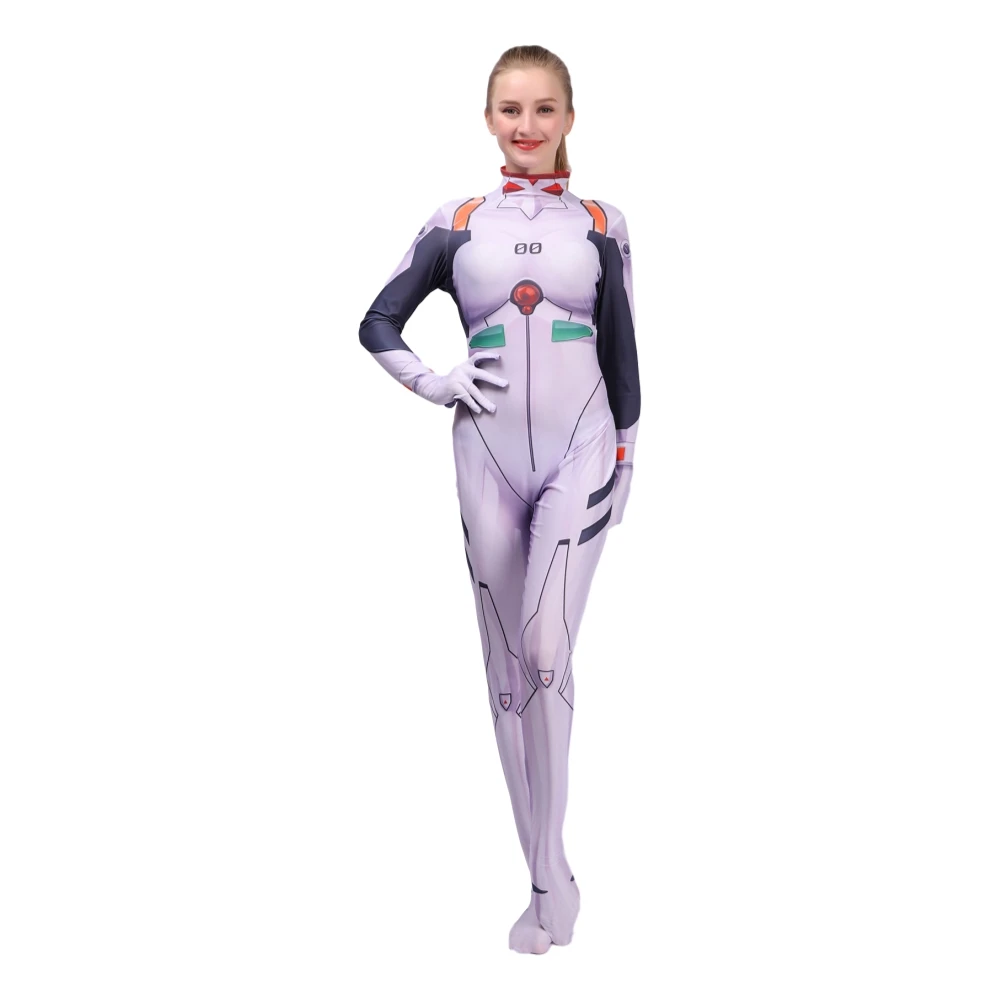 Костюм для косплея аниме Ayanami Rei Soryu цельный комбинезон унисекс костюм зентай 2019 |
