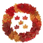 Искусственные кленовые листья 100200 шт., Декоративные Шелковые кленовые листья, искусственные осенние листья для дома, Смешанные Украшения для свадебной вечеринки