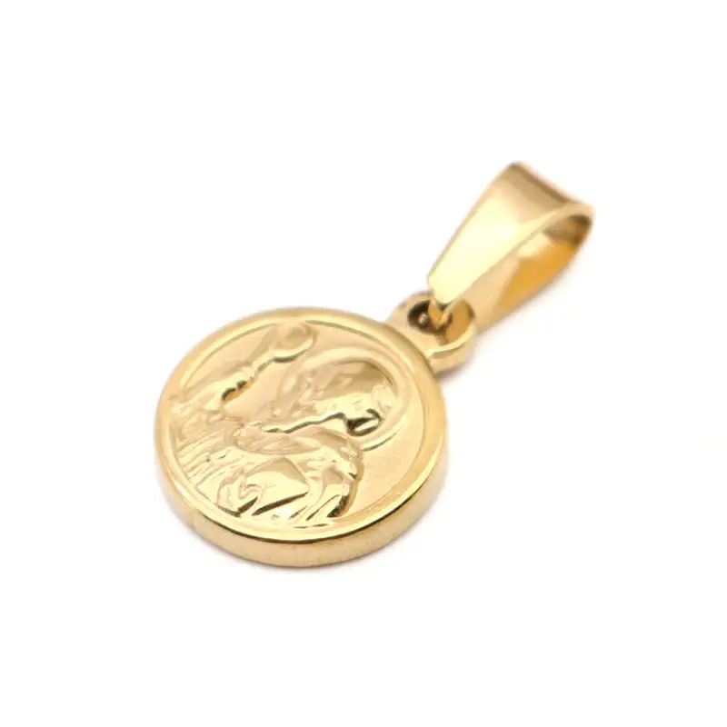 Подвески из нержавеющей стали круглые и золотые подвески с изображением Иисуса