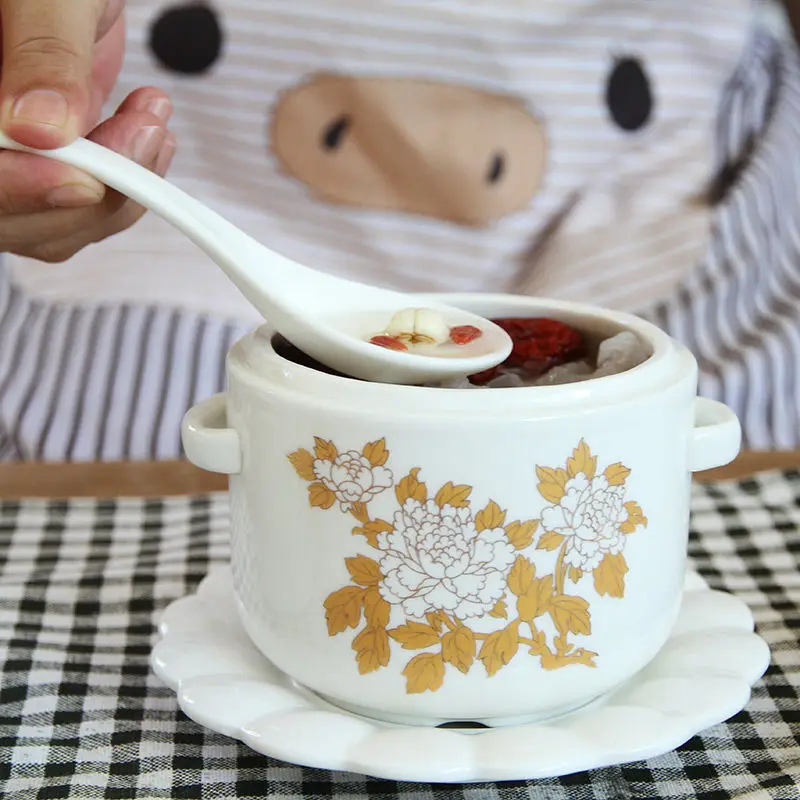 Керамическая кастрюля для воды тушения керамическая молока супа Детская с