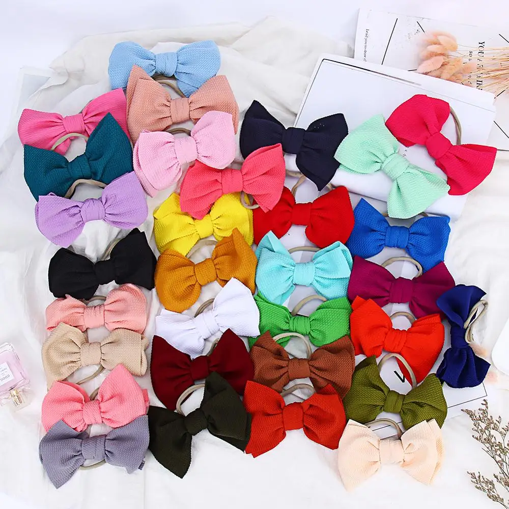 Нейлоновые повязки на голову для маленьких девочек 17 цветов эластичные волос