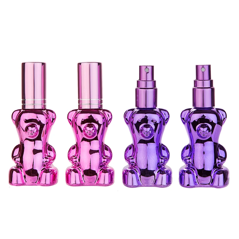 12 мл мини парфюмерный флакон с распылителем стеклянный Медведь спрей прозрачная