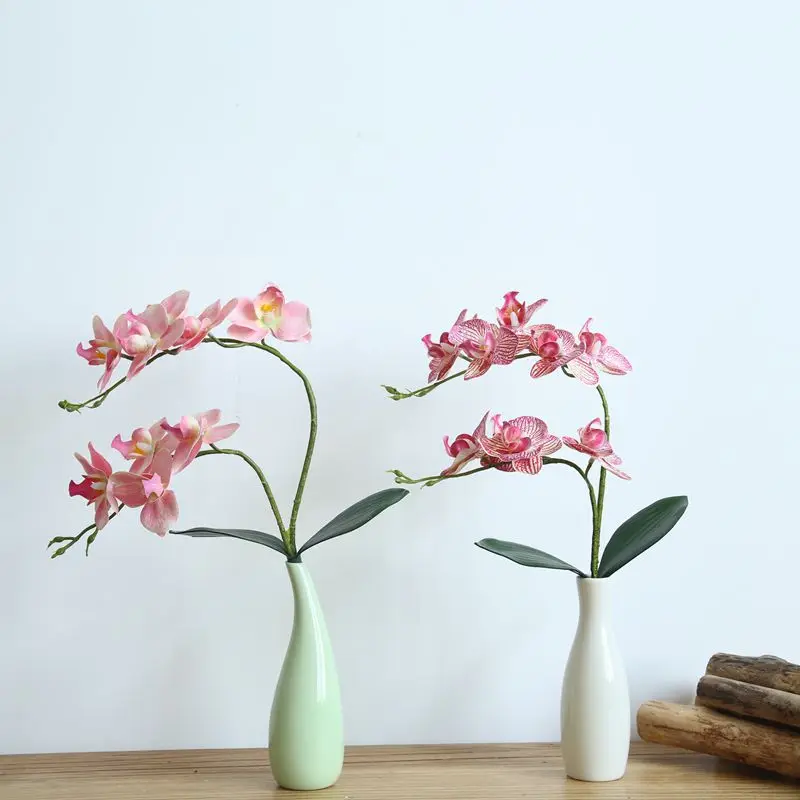 

2 pcs Artificial Flower Branch Silk Artificial Moth Orchid Butterfly Orchid for DIY new House Wedding Festival Home Decoration