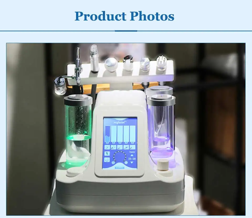 6 в 1 Гидра дермабразия Aqua Peel чистая уход за кожей BIO Light RF вакуумная Очистка лица Гидро Вода кислородная струйная очистка машина