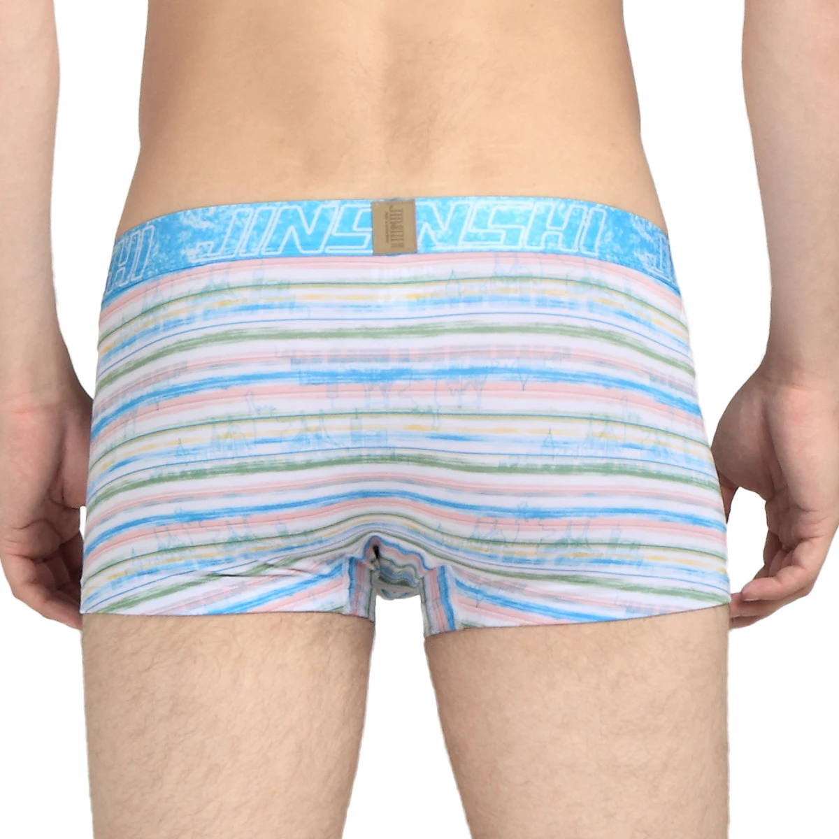 Mens Short Boxer Briefs Fashion Print Bamboo Men Underwear 2021 Summer New U- Pouch Comfortable Male Underpants