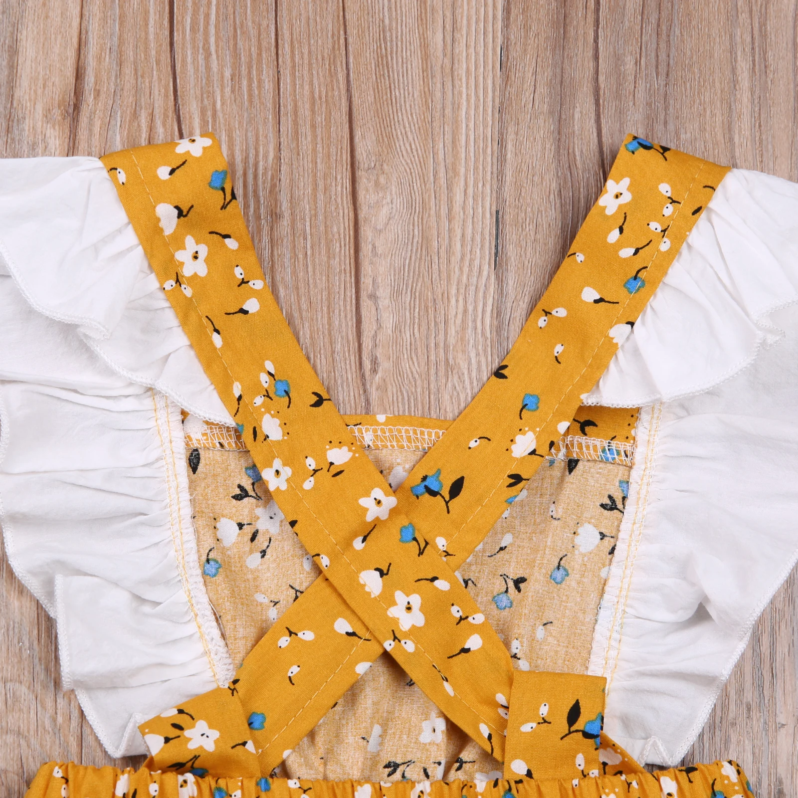 

Newborn Girls Princess Floral Print Romper Ruffle Sleeveless Infant Toddler Summer Rompers Jumpsuits Baby Clothing 0-18M