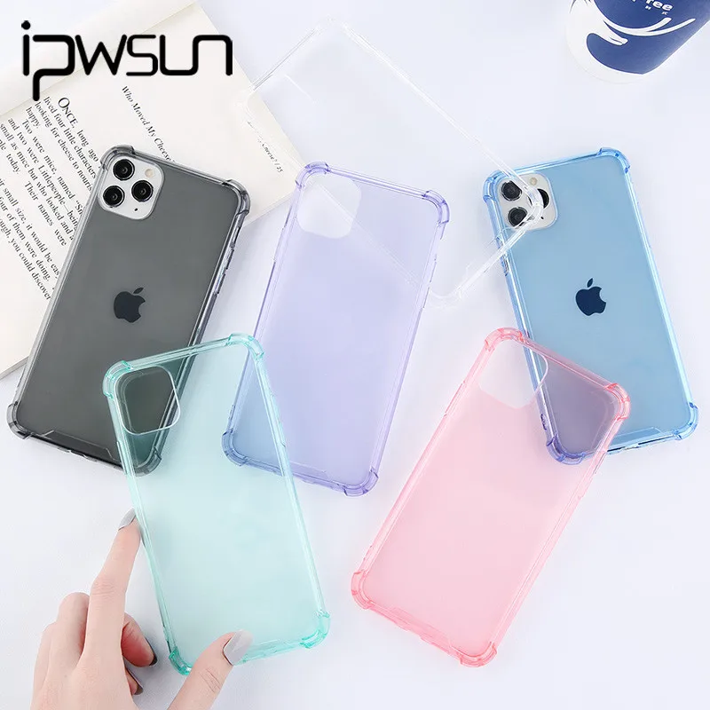 IPWSOO однотонный Прозрачный чехол для телефона iPhone 11 Pro Max X XS XR Xs противоударный s