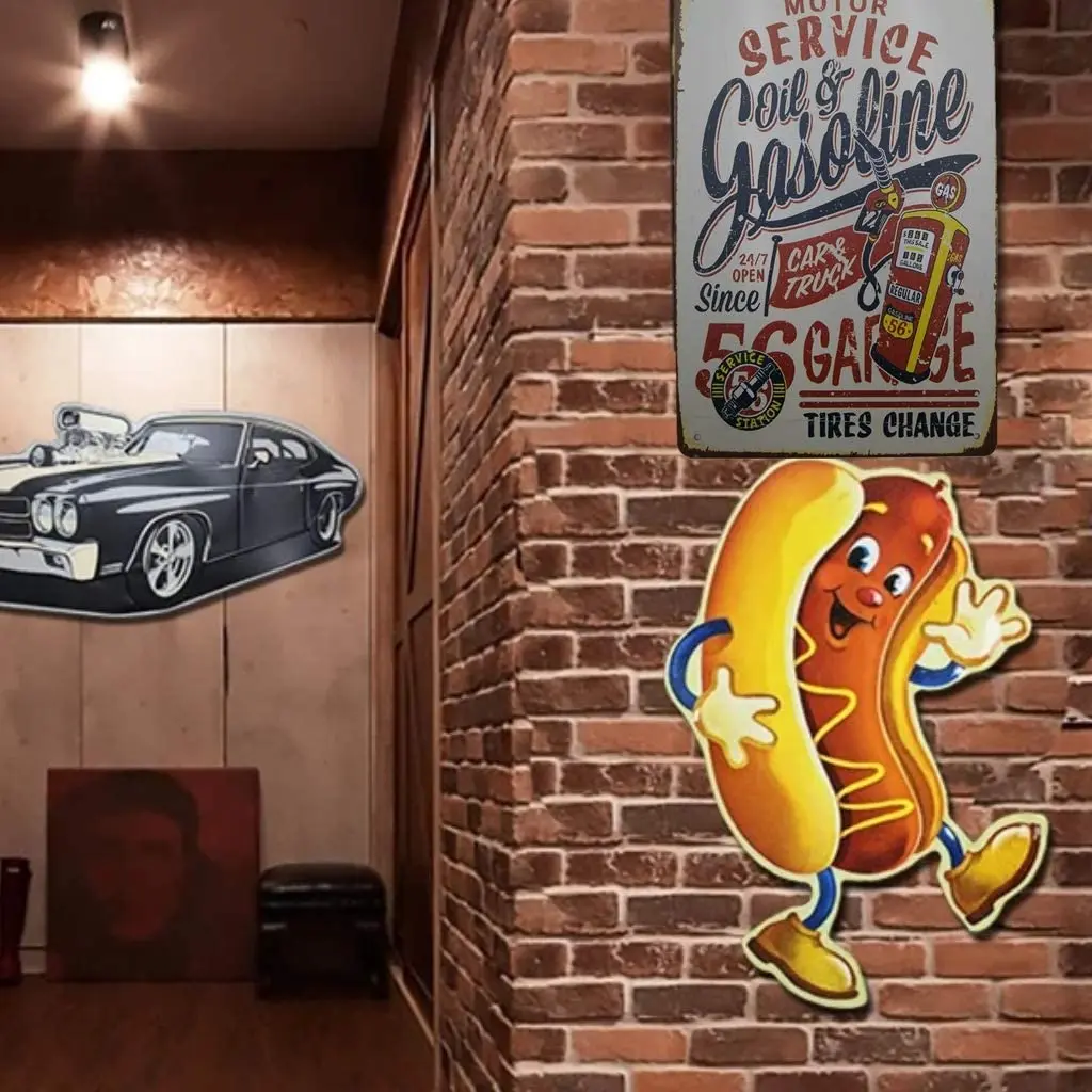 

AIQIBAO Metal Vintage Tin Sign Decor-Fuel Gas Station for Garage Bar Pub Shop Funny Retro Wall Art Sign 12X 8