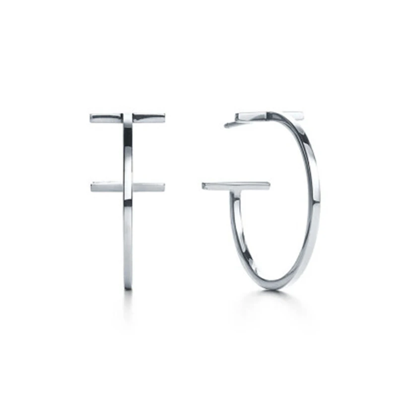 100% логотип S925 стерлингового серебра серьги серебро Цвет высокое качество для