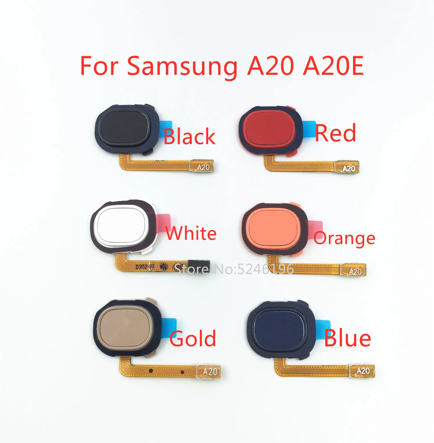 

1pcs Home Return Key Menu Button Fingerprint Sensor Flex Cable For Samsung Galaxy A20 A205 A205F A20E A202 Touch ID Repair Part