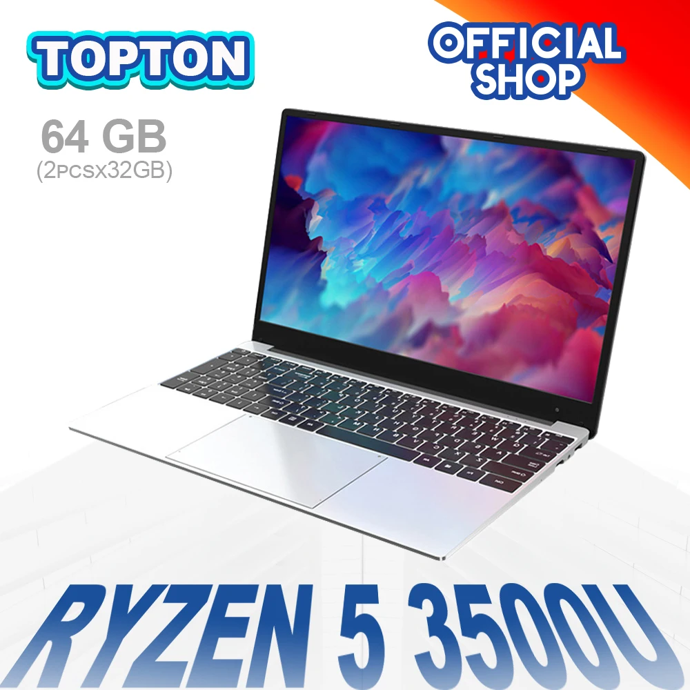 Игровой ноутбук 15 6 дюйма AMD Ryzen 5 3500U 7 2700U полный экран 4 Гб DDR4 встроенная