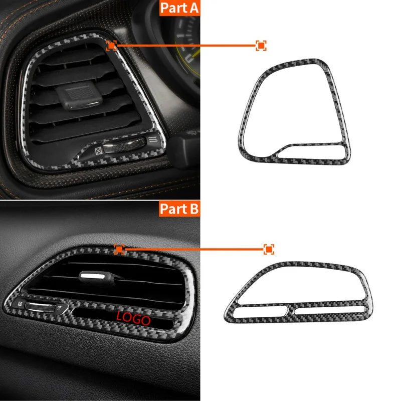 

Fit For Dodge Charger Challenger Car Challenger Carbon Fiber Meter Left and Right Outlet Control Modification Accessories