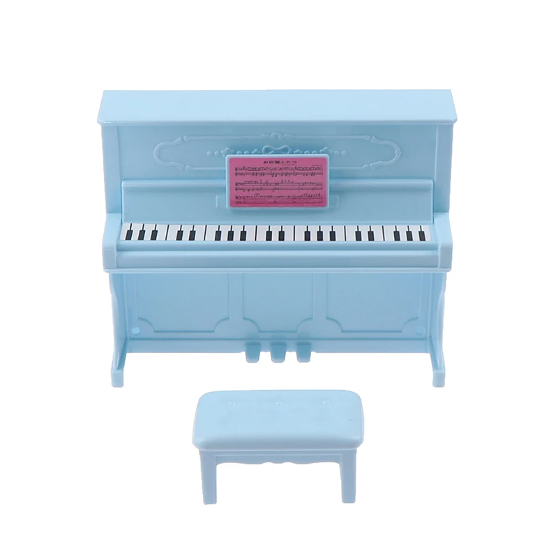 Миниатюрный рояль для кукольного домика с стулом модель музыкального
